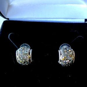 Brighton Crystal Rocks Post Hoop style earrings